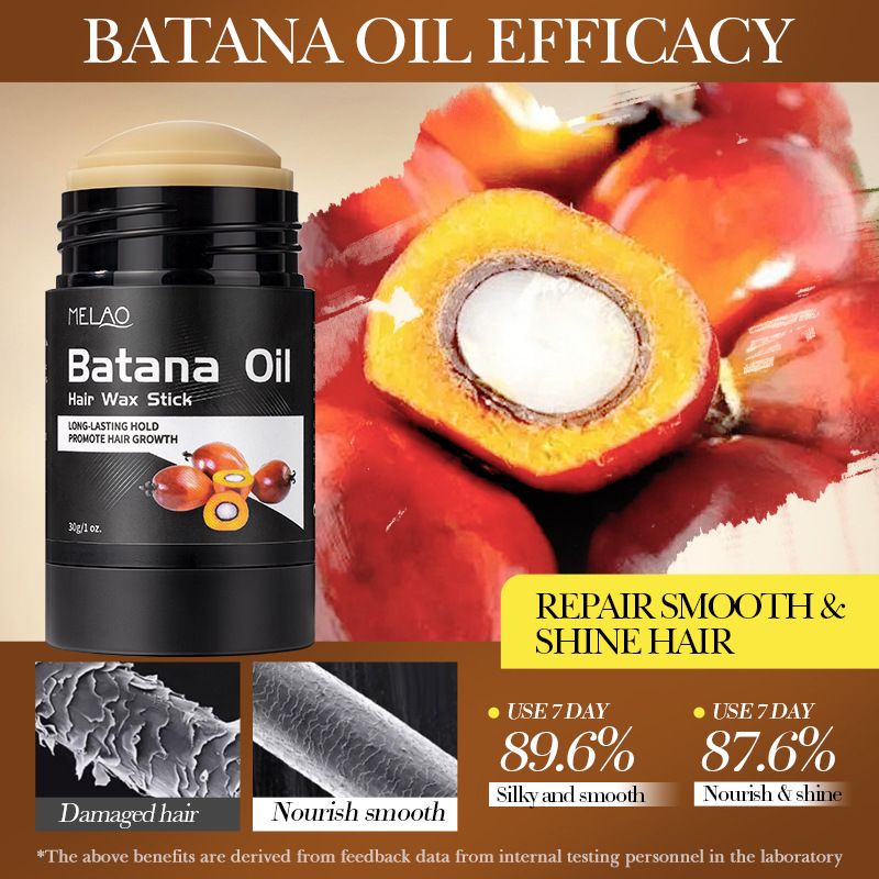 Natural batana oil hair wax stick messy hair styling cream nourishes the scalp and cares for the hair  30g per bottle