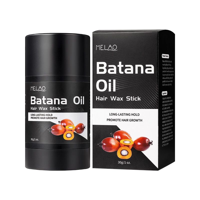 Natural batana oil hair wax stick messy hair styling cream nourishes the scalp and cares for the hair  30g per bottle