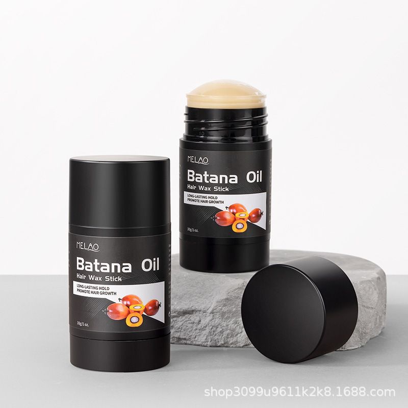 Natural batana oil hair wax stick messy hair styling cream nourishes the scalp and cares for the hair  30g per bottle