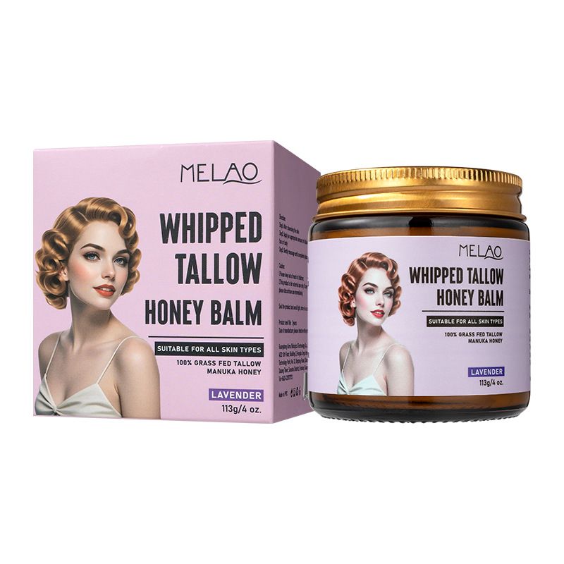 Private Label Skin Care Logo Tallow Skincare Beef Handmade Organic Whipped Tallow Balm With Manuka Honey  113g per bottle