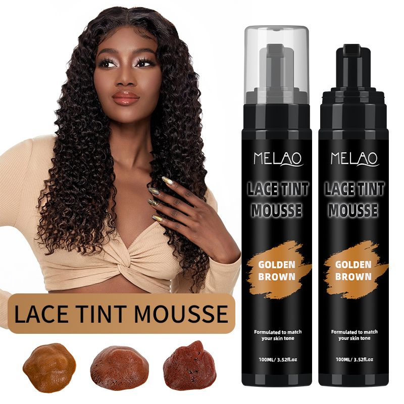 Custom Logo Tint Foam Lace Mouse Spray Lace Tint Foam Tint Melting Mousse Hair Wigs ConcealerMouse Lace Tint Foam Lace Tint Mousse for Wigs Melt Dark Brown   1 bottle 100ml