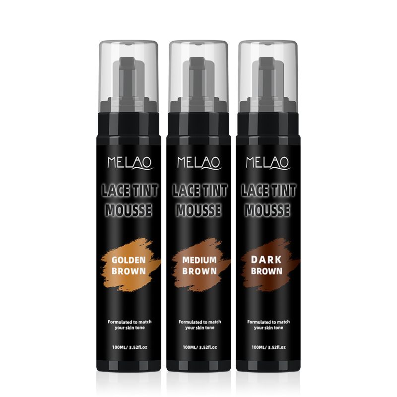 Custom Logo Tint Foam Lace Mouse Spray Lace Tint Foam Tint Melting Mousse Hair Wigs ConcealerMouse Lace Tint Foam Lace Tint Mousse for Wigs Melt Dark Brown   1 bottle 100ml