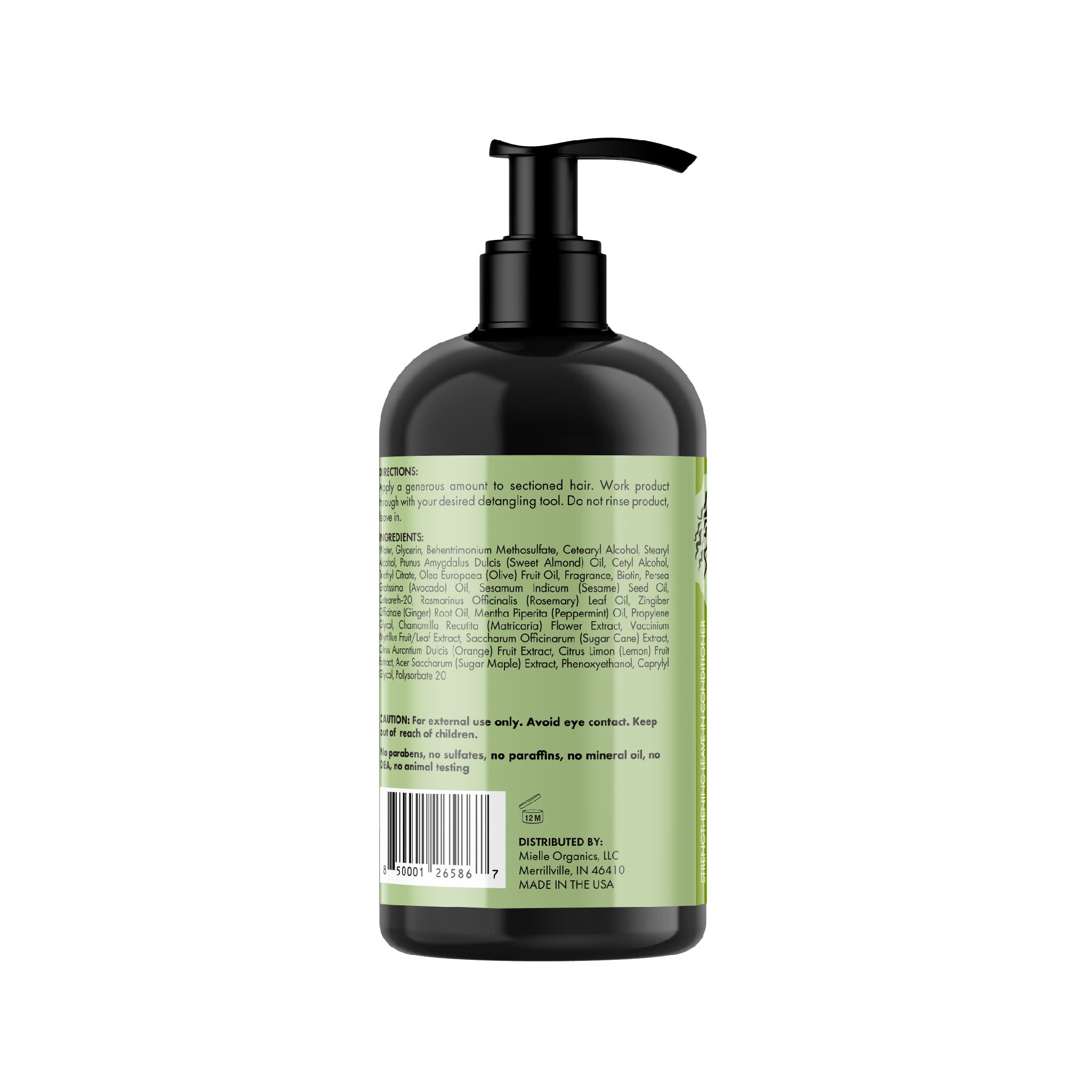 Mielle Organics Rosemary Mint Strengthening Leave-In Conditioner, Boosts Hair Strength, Smoothing Conditioner, For Dry and Frizzy Hair, Promotes Hair Growth  1 bottle 355ml
