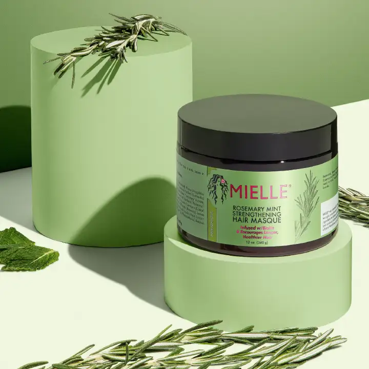 Mielle Organics Rosemary Mint Strengthening Hair Mask, Essential Oils and Biotin Deep Conditioning, Miracle Repairs Dry, Damaged and Frizzy Hair Promotes Hair Growth  1 bottle 340g
