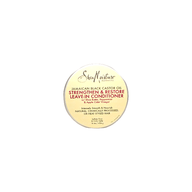 SheaMoisture Natural Jamaican Black Castor Oil Shea Butter Leave-In Conditioner, Nourishing Scalp and Hair Care, Suitable for Curly Hair 1 Bottle 454g