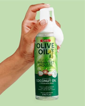 ORS Natural Olive Oil Shiny Hair Mask/Styling Mousse, Hair Design, Hair Care 1 bottle 207ml