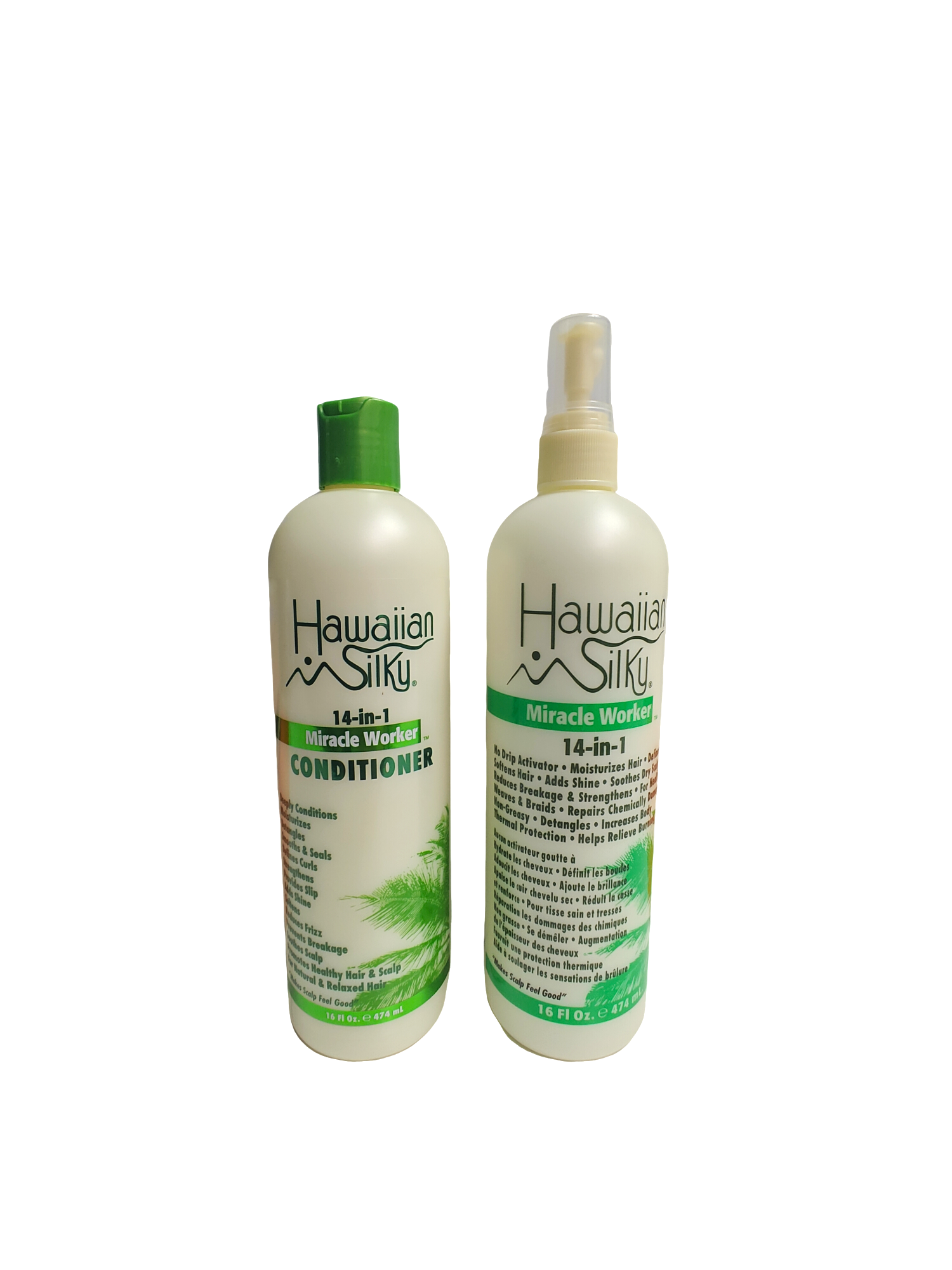 Hawaiian Silky 14-in-1 Conditioner deeply nourishes the scalp and hair, smoothes curls, and promotes hair growth  1 bottle 474ml