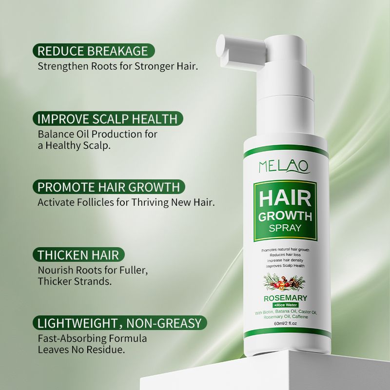 Hair Growth Spray Unisex Hair Growth Spray No-rinse Natural Anti-hair Loss Treatment 1 Bottle 60ML