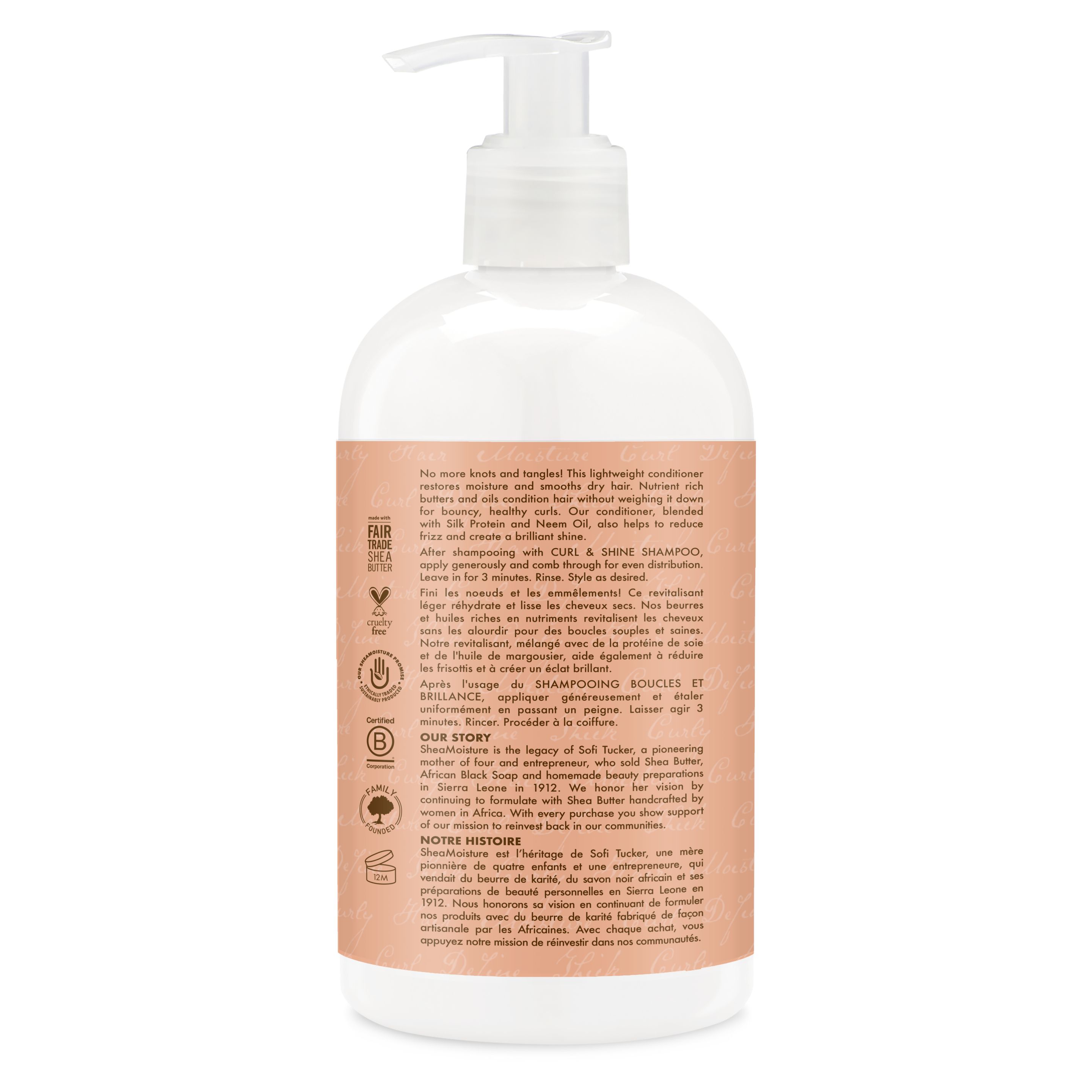 SheaMoisture Conditioner Natural Coconut and Hibiscus for Thick Curly Hair Moisturizes and Softens to Promote Hair Growth
1 bottle 384ml