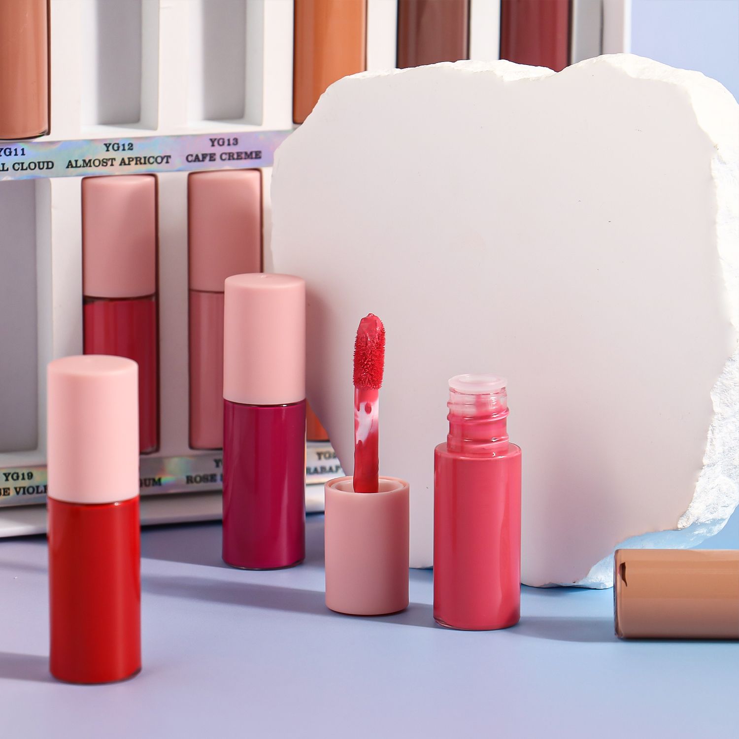 SZVILIMZ Lip Gloss Set More color number  Small vial Easy to carry Convenient for storage Transparent tube body Good color rendering Excellent durability  Fine in texture   A set of 24 bottles, 2.5ML