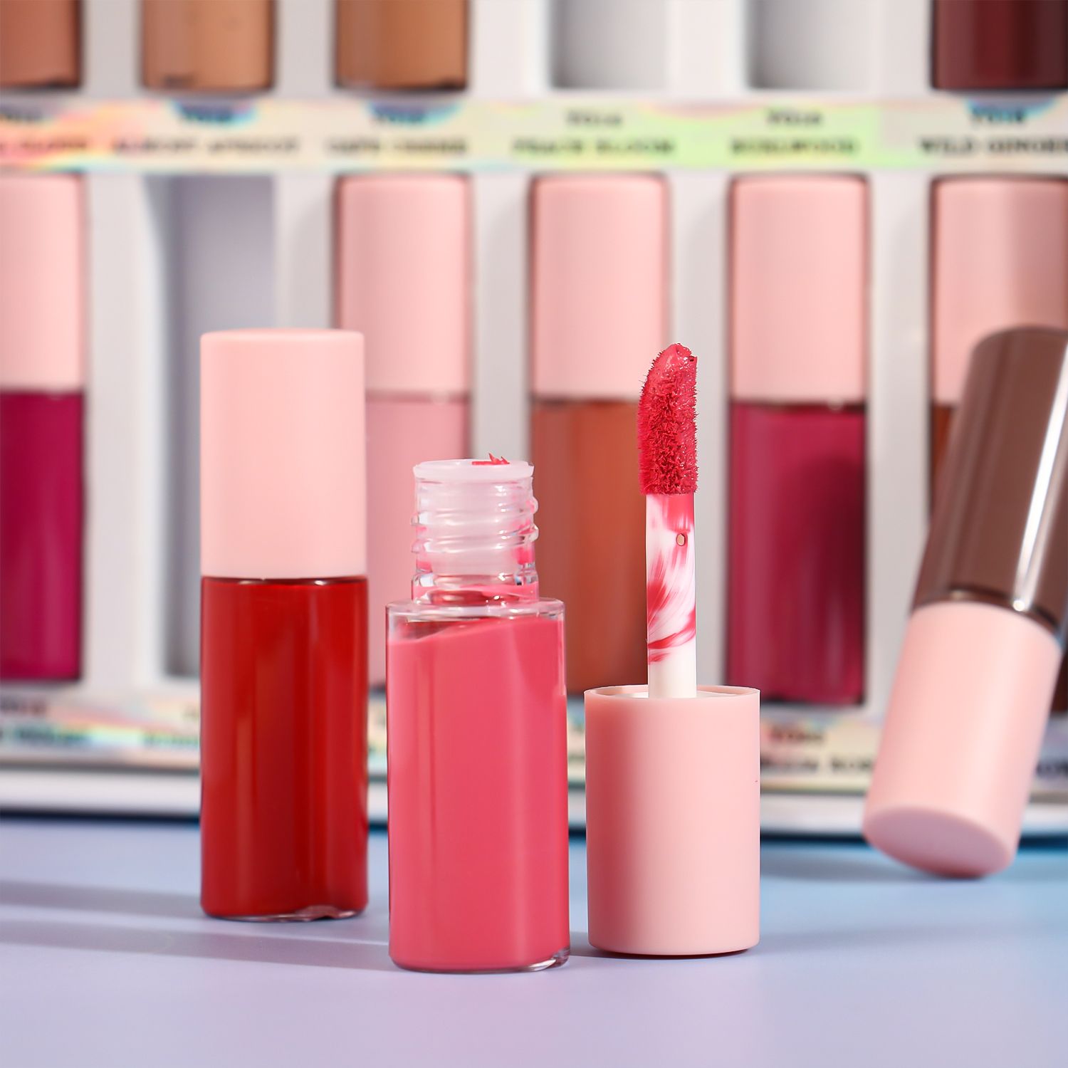 SZVILIMZ Lip Gloss Set More color number  Small vial Easy to carry Convenient for storage Transparent tube body Good color rendering Excellent durability  Fine in texture   A set of 24 bottles, 2.5ML