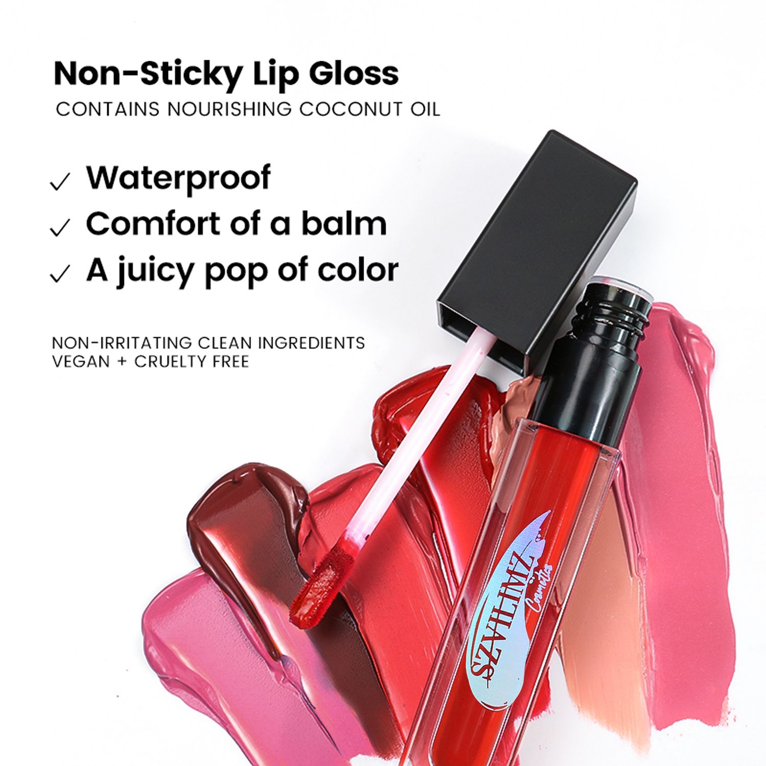 SZVILIMZ Fashion Lip Gloss Easy to carry Good color rendering High color rendering Fine texture Waterproof and sweat-proof No makeup removal Many colors Long-lasting and glossy
