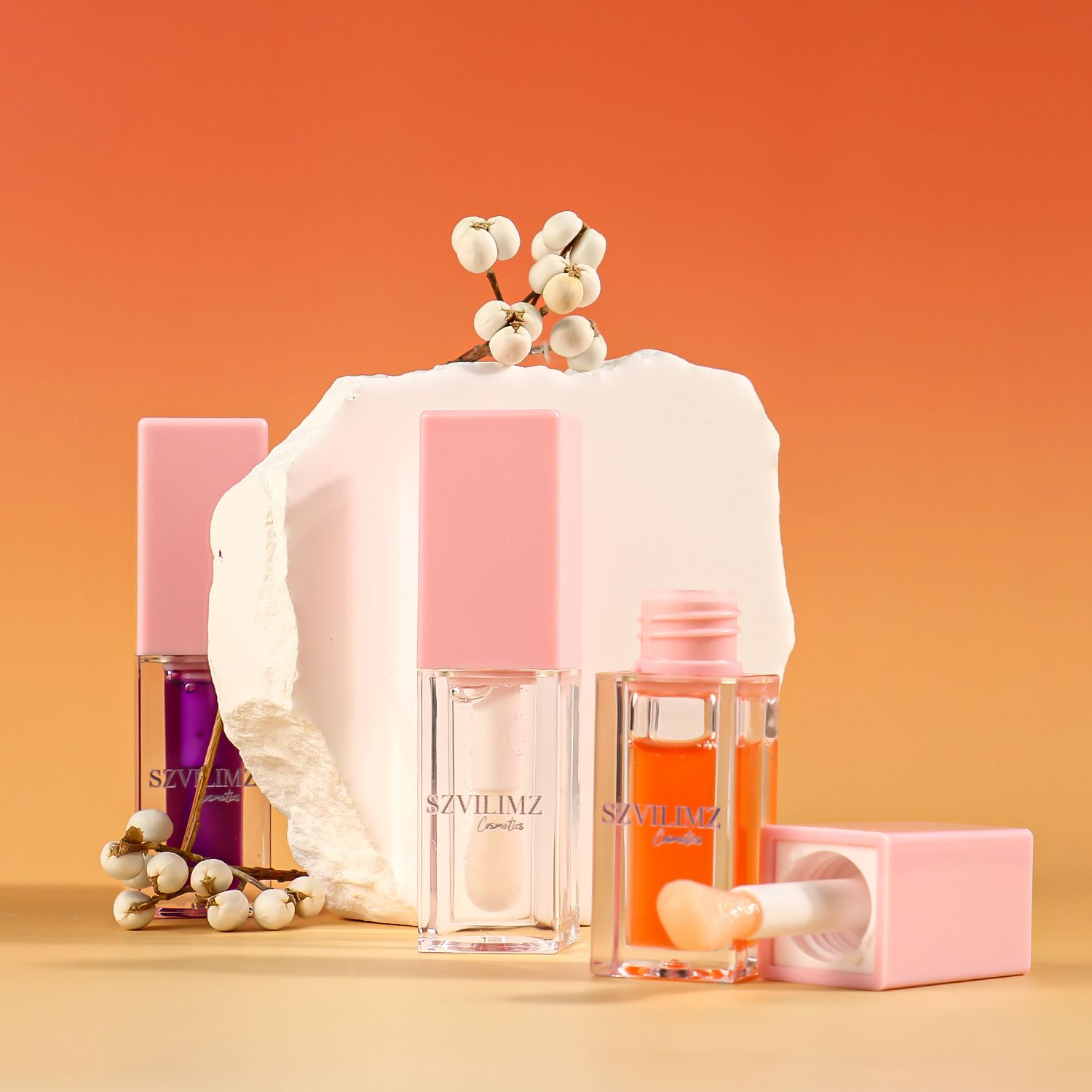 SZVILIMZ Lip Glaze Moisturizing Long-lasting nourishing fruity fragrance High gloss effect Removes dead skin on lips Prevents dryness