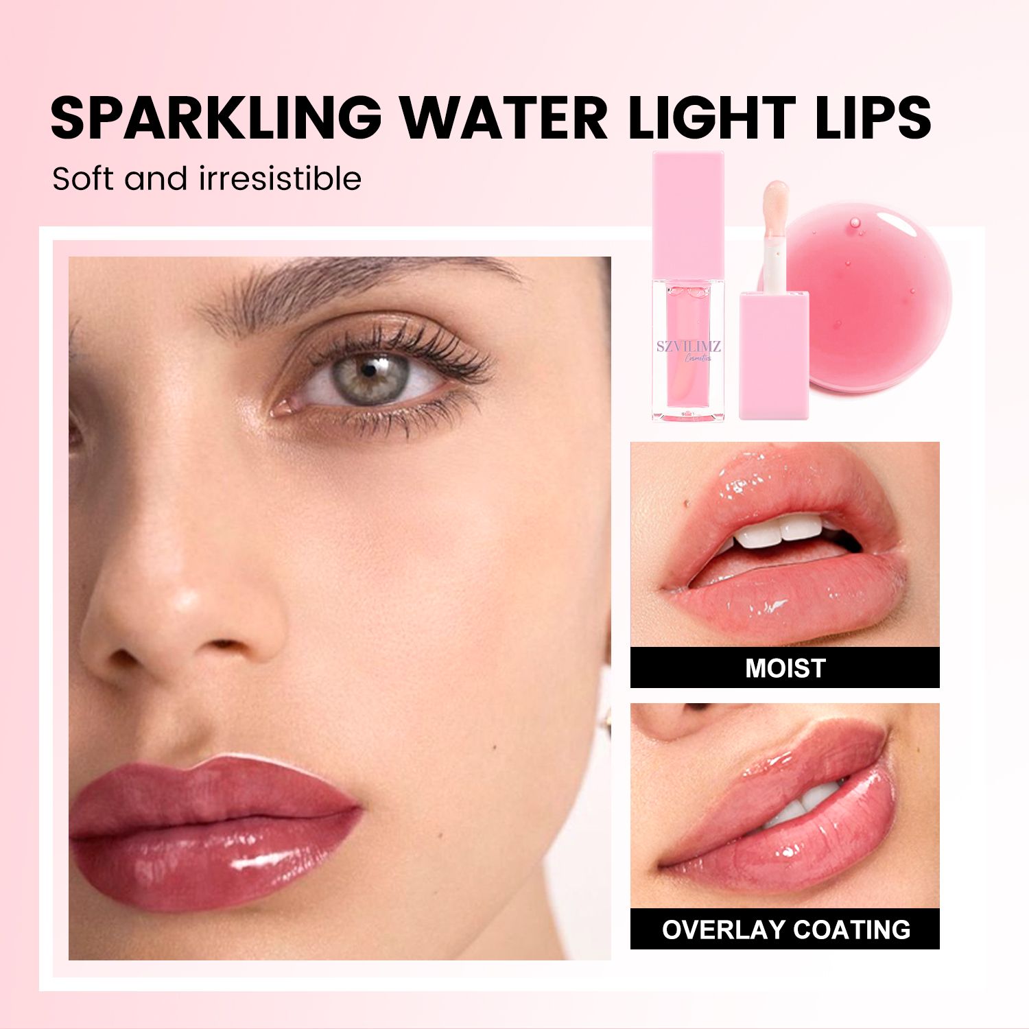 SZVILIMZ Lip Glaze Moisturizing Long-lasting nourishing fruity fragrance High gloss effect Removes dead skin on lips Prevents dryness
