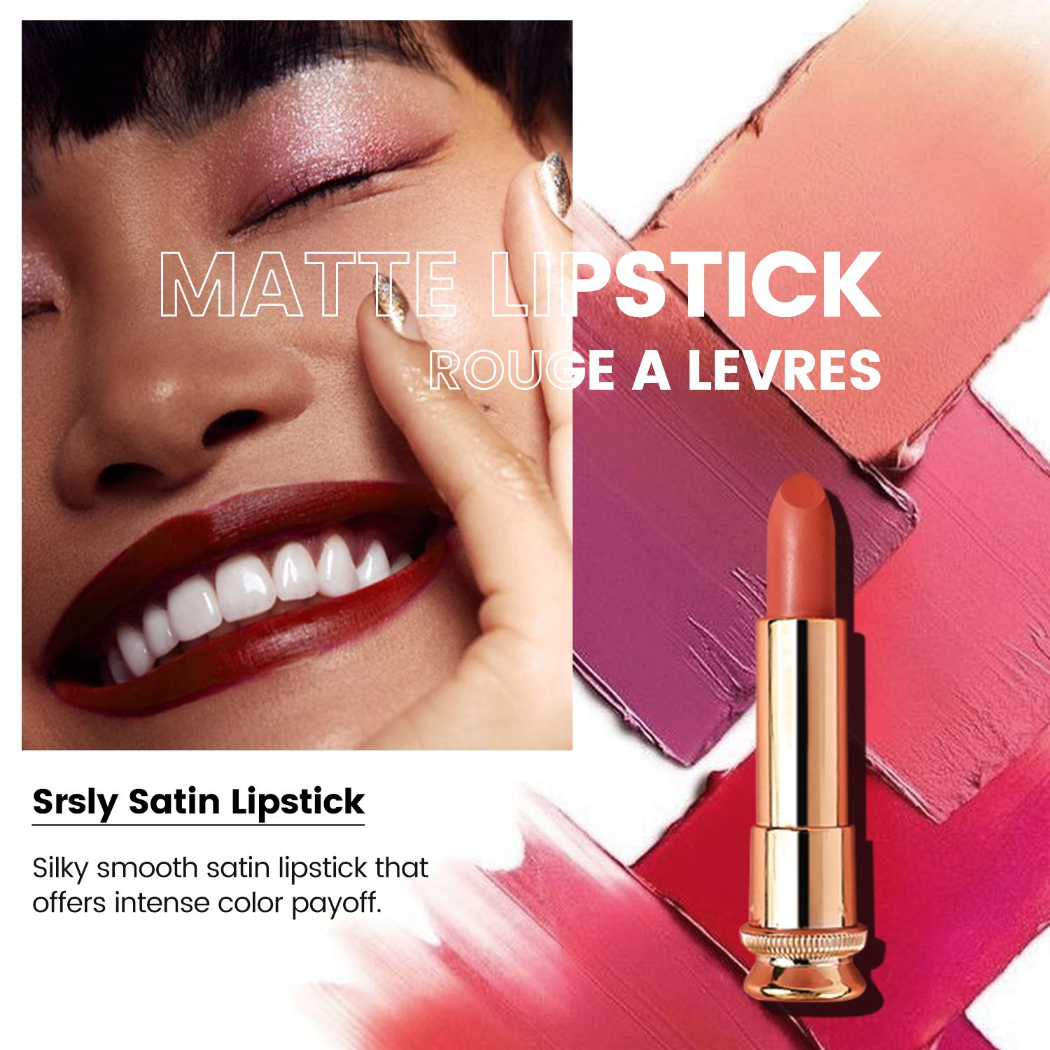 SZVILIMZ  Lipstick Good color rendering High color saturation Exquisite in texture Waterproof and sweat-proof No lasting makeup off More color number"