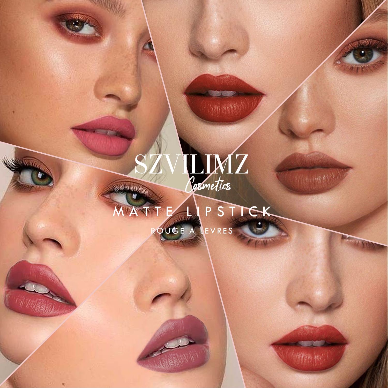SZVILIMZ  Lipstick Good color rendering High color saturation Exquisite in texture Waterproof and sweat-proof No lasting makeup off More color number"