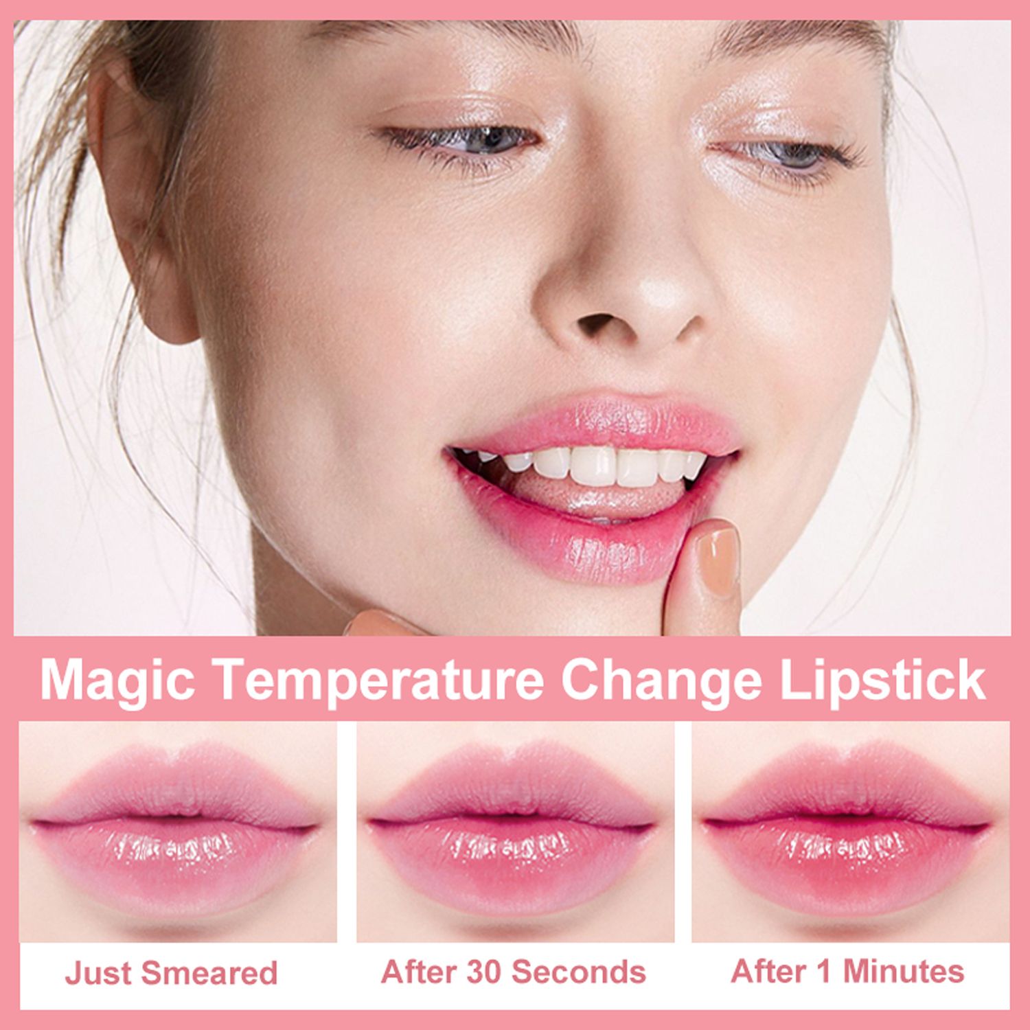 SZVILIMZ flower lipstick plant essence moisturizing long-lasting moisturizing flower fragrance temperature sensitive color removal lip dead skin anti-drying long-lasting