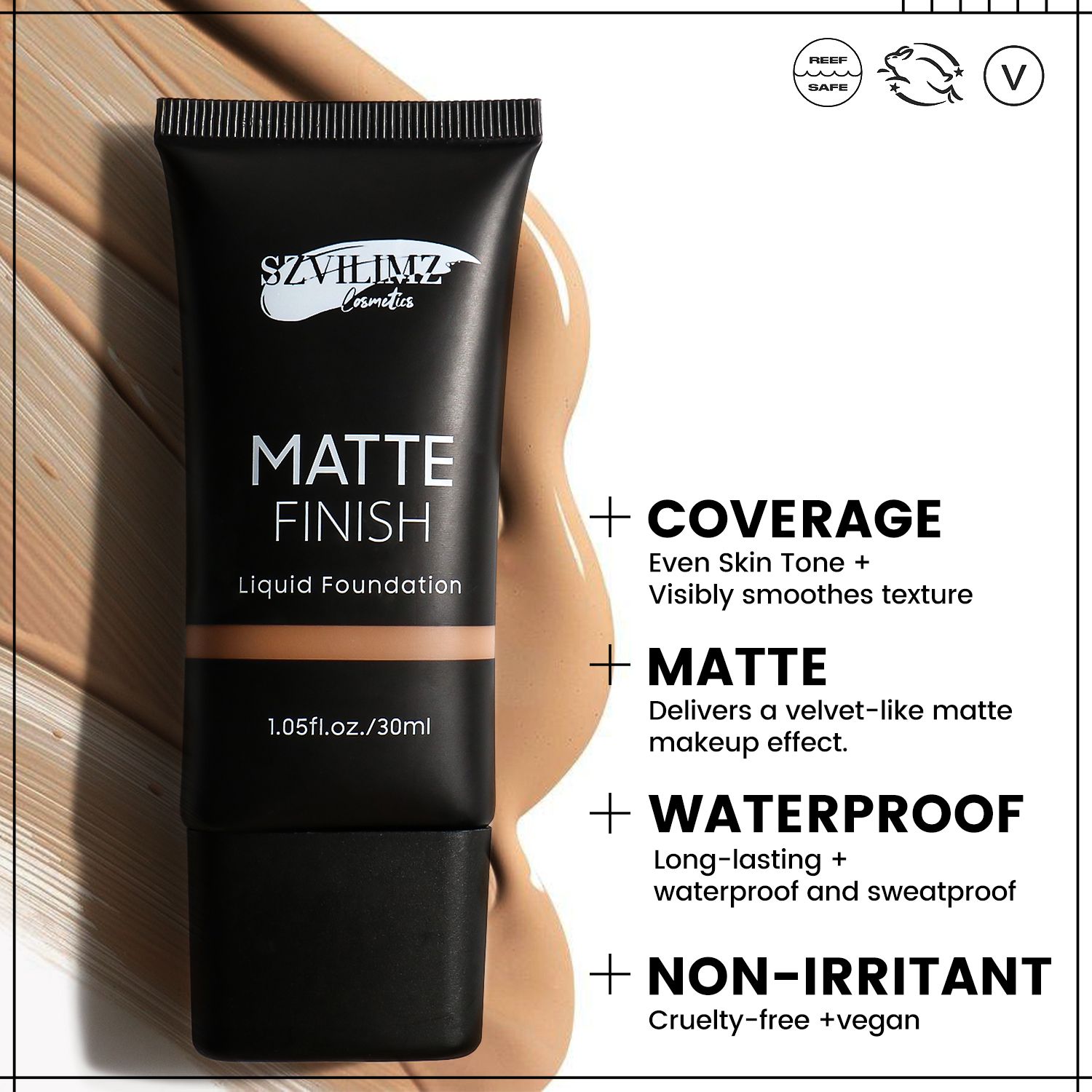 SZVILIMZ  Easy to carry The texture Easy to push away Concealer Not easy to be heavy Waterproof and sweat-proof
No lasting makeup off More color number"