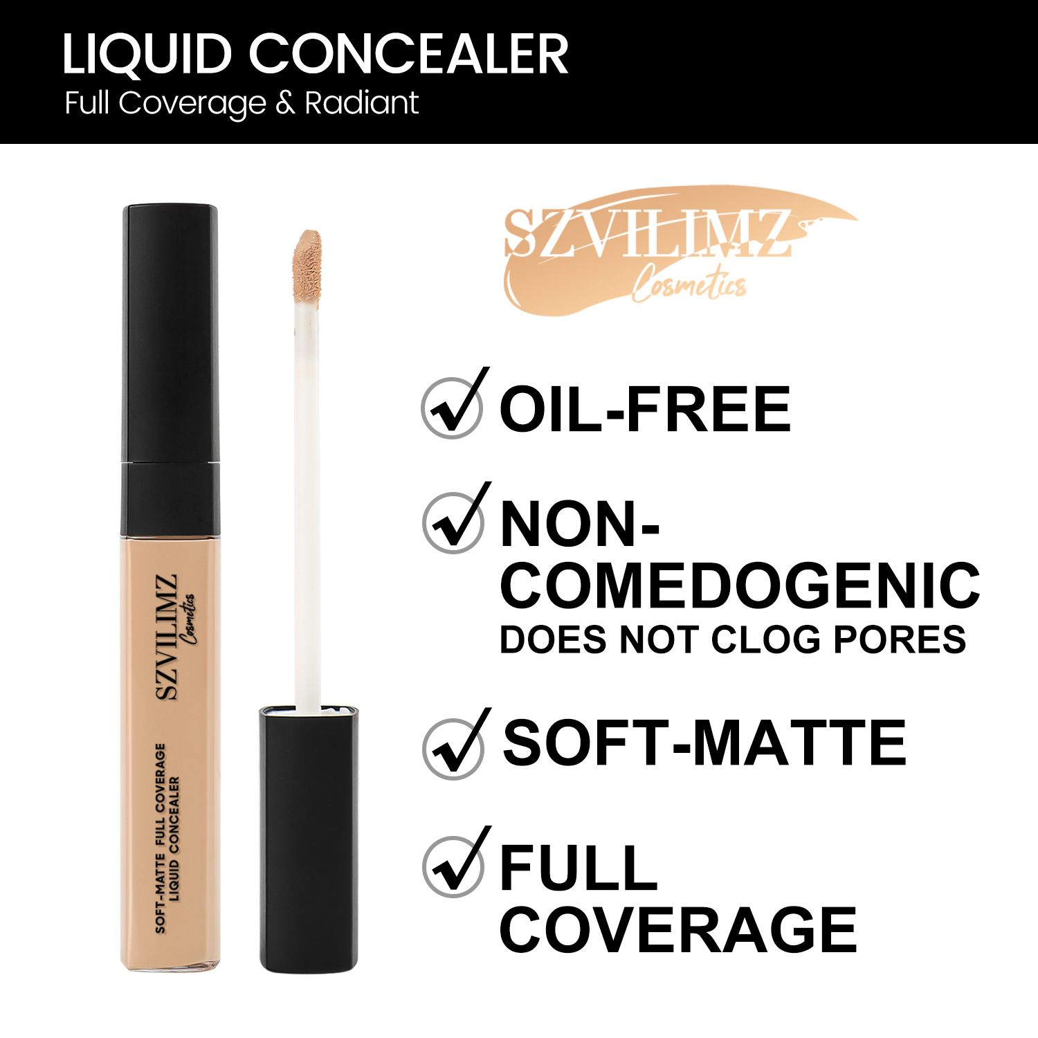 SZVILIMZ  Easy to carry The texture Easy to push away Concealer Not easy to be heavy Waterproof and sweat-proof Long time without makeup Natural base makeup"