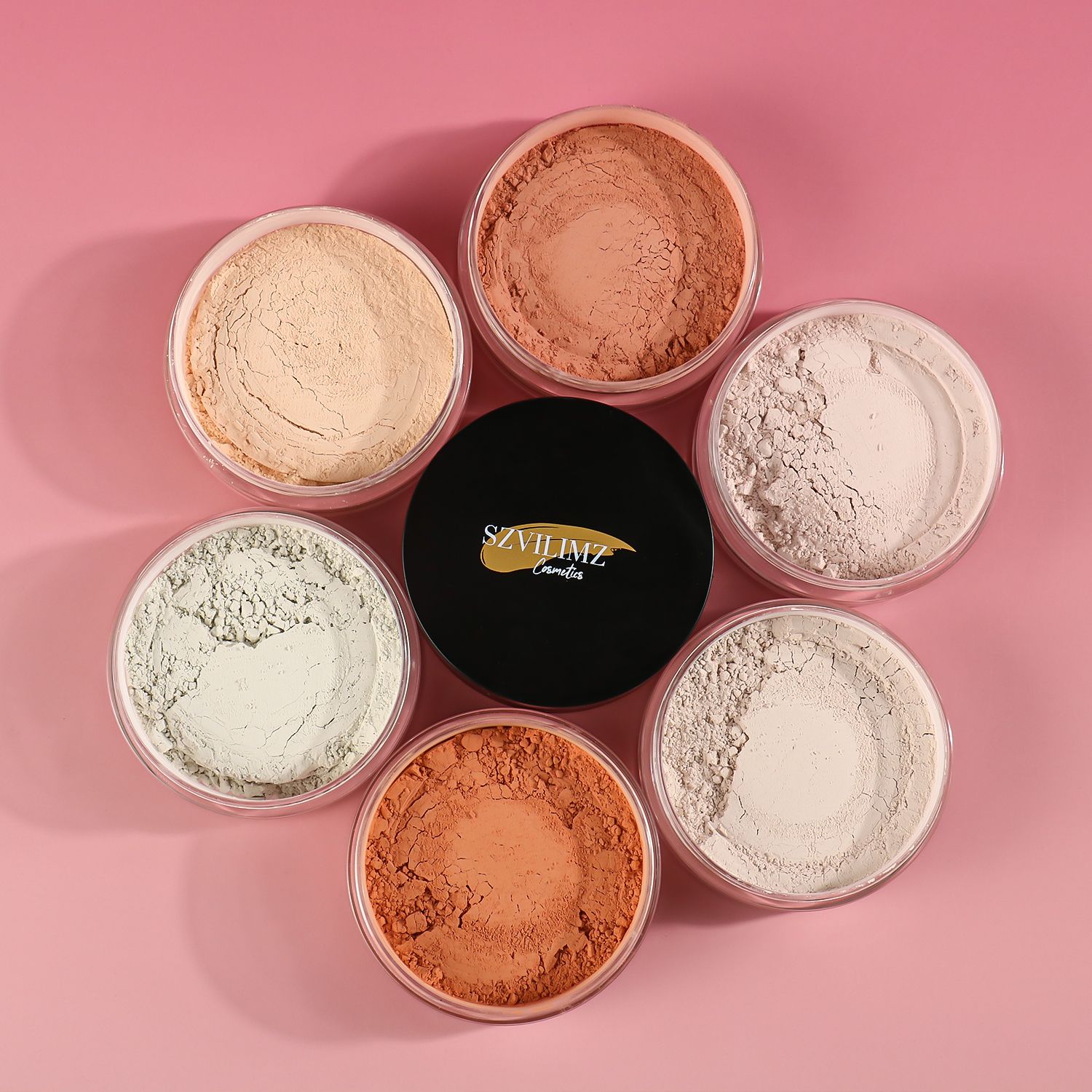 SZVILIMZ Concealer loose powder Fine powder, even skin tone, matte makeup effect, easy to carry, waterproof and sweat-proof, long-lasting makeup, comes with a powder puff, suitable for high temperatur