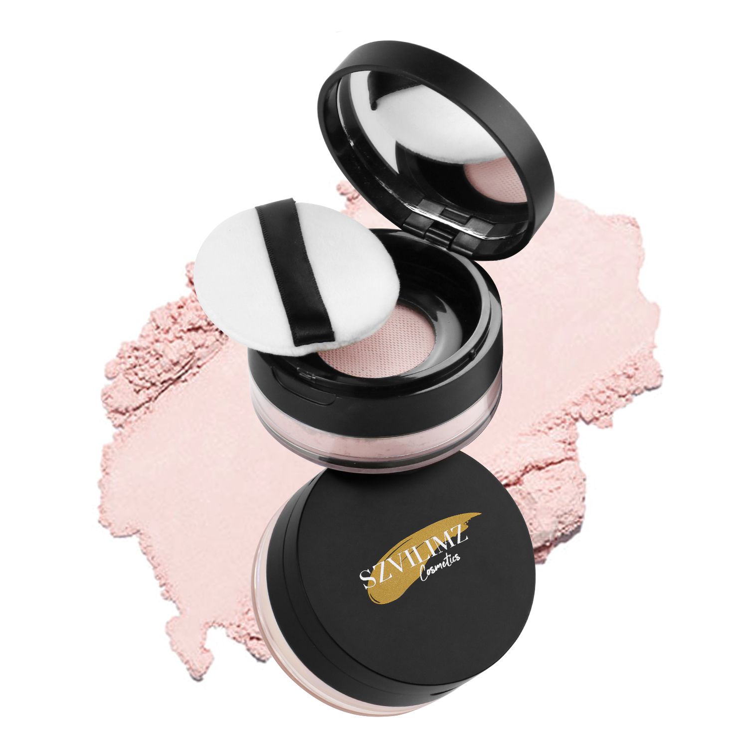 SZVILIMZ Concealer loose powder Fine powder, even skin tone, matte makeup effect, easy to carry, waterproof and sweat-proof, long-lasting makeup, comes with a powder puff, suitable for high temperatur