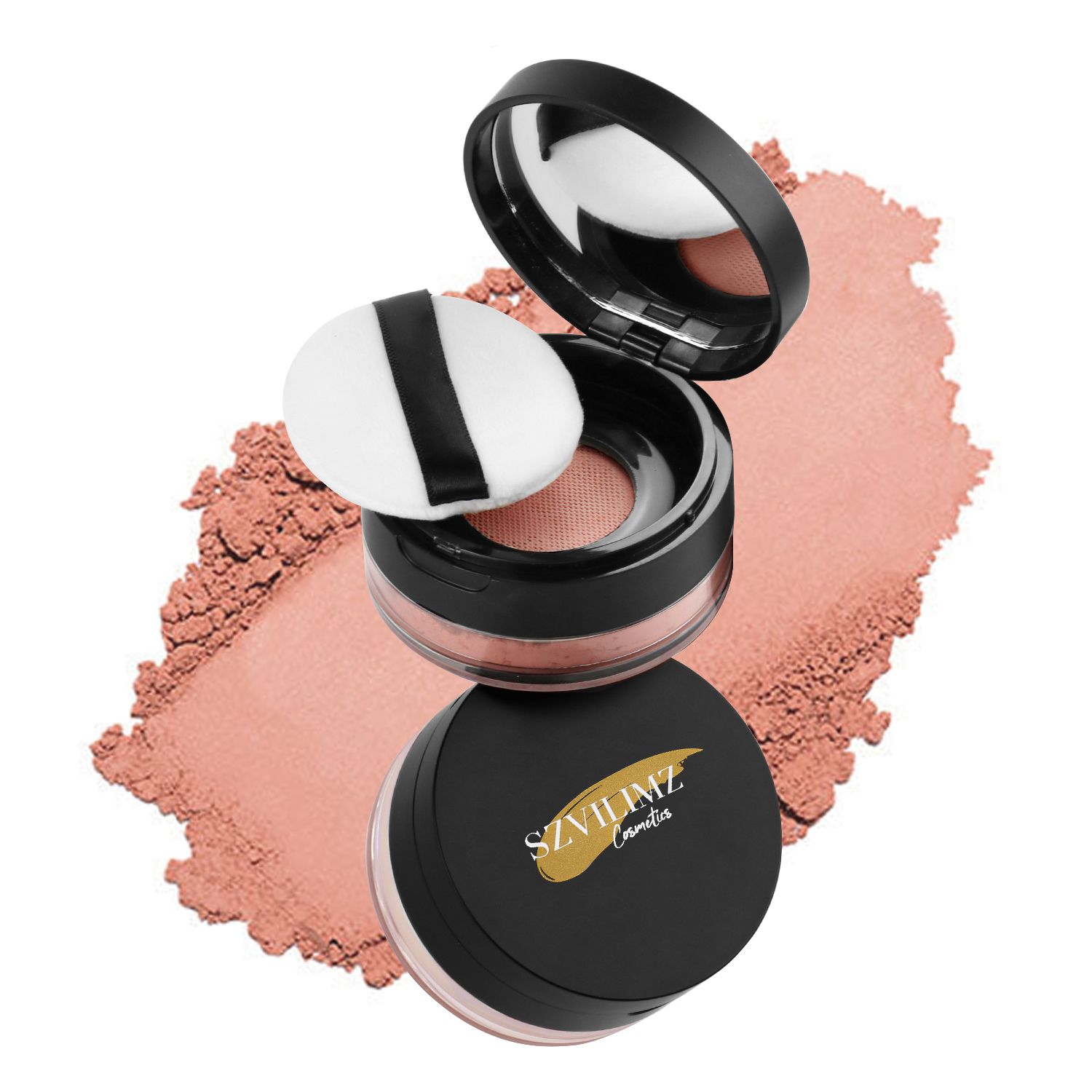 SZVILIMZ Concealer loose powder Fine powder, even skin tone, matte makeup effect, easy to carry, waterproof and sweat-proof, long-lasting makeup, comes with a powder puff, suitable for high temperatur