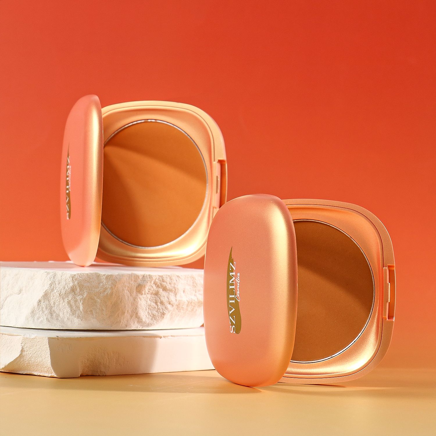 SZVILIMZ Fine and fine powder Good concealer effect Uniform skin tone Matte makeup effect Easy to carry Waterproof and sweat-proof Long time without makeup Good ductility"