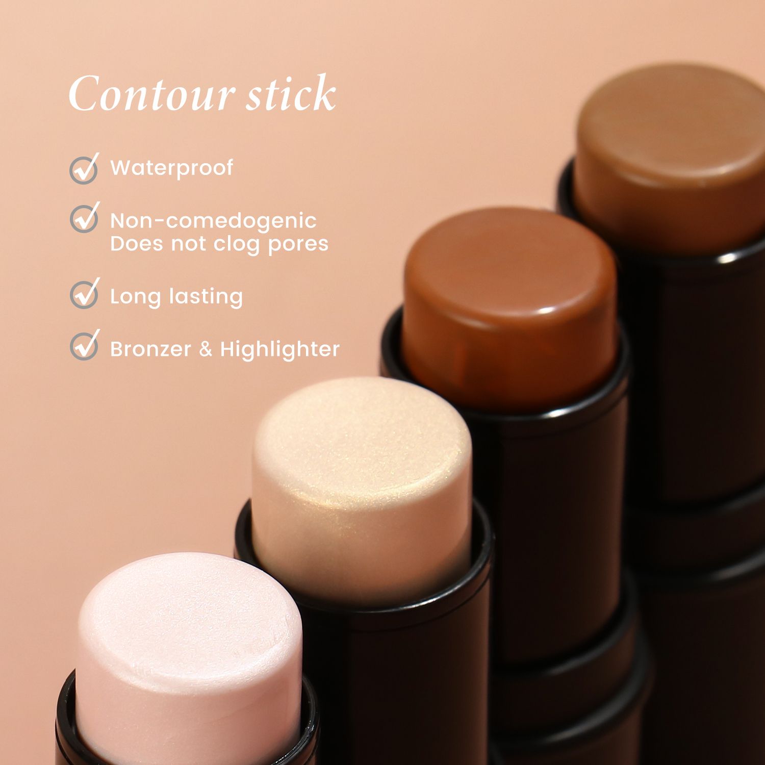 SZVILIMZ Highlight stick Cream of the texture Capacity repair Lighyour complexion Matte makeup effect Easy to carry Waterproof and sweat-proof Long time without makeup Good ductility"