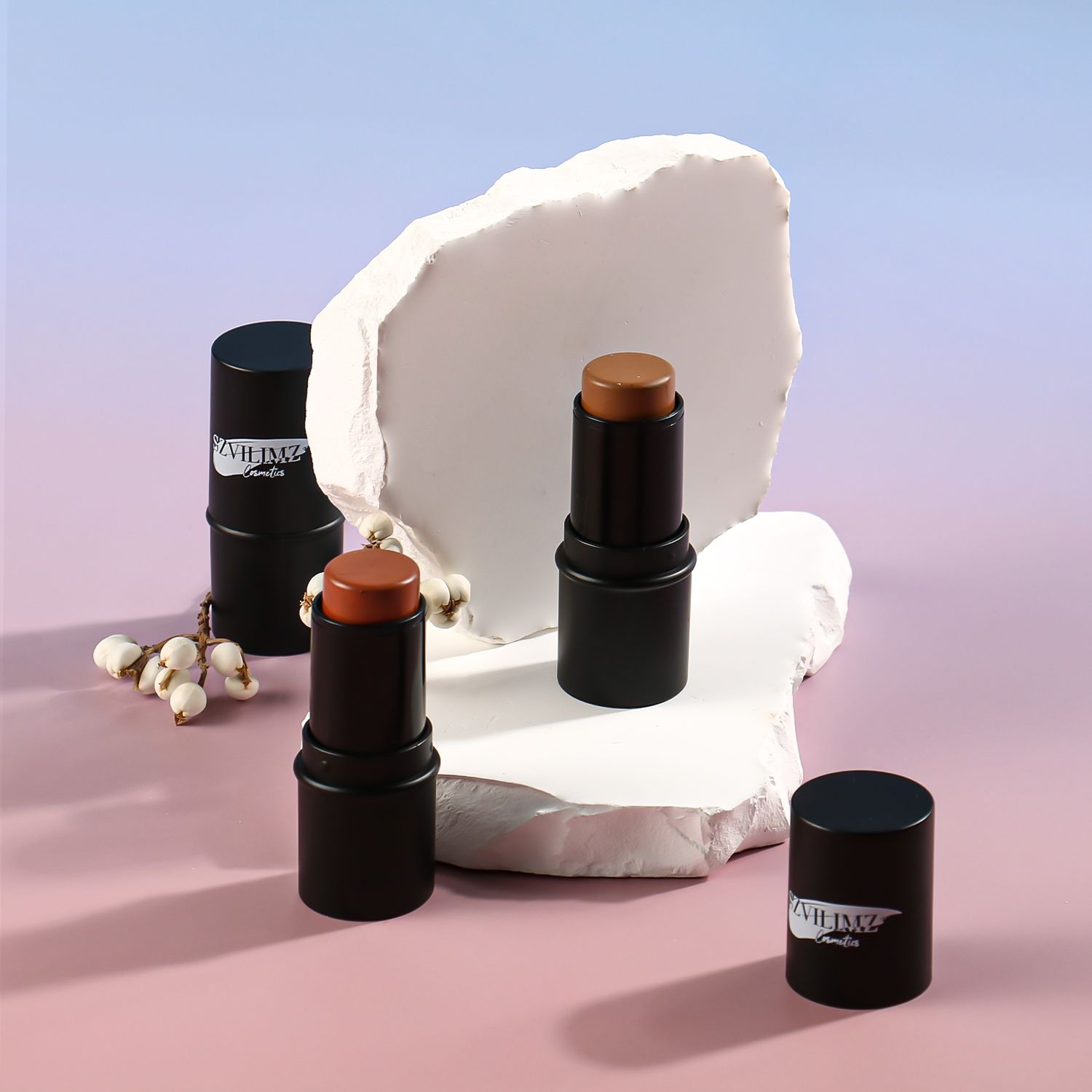 SZVILIMZ Highlight stick Cream of the texture Capacity repair Lighyour complexion Matte makeup effect Easy to carry Waterproof and sweat-proof Long time without makeup Good ductility"