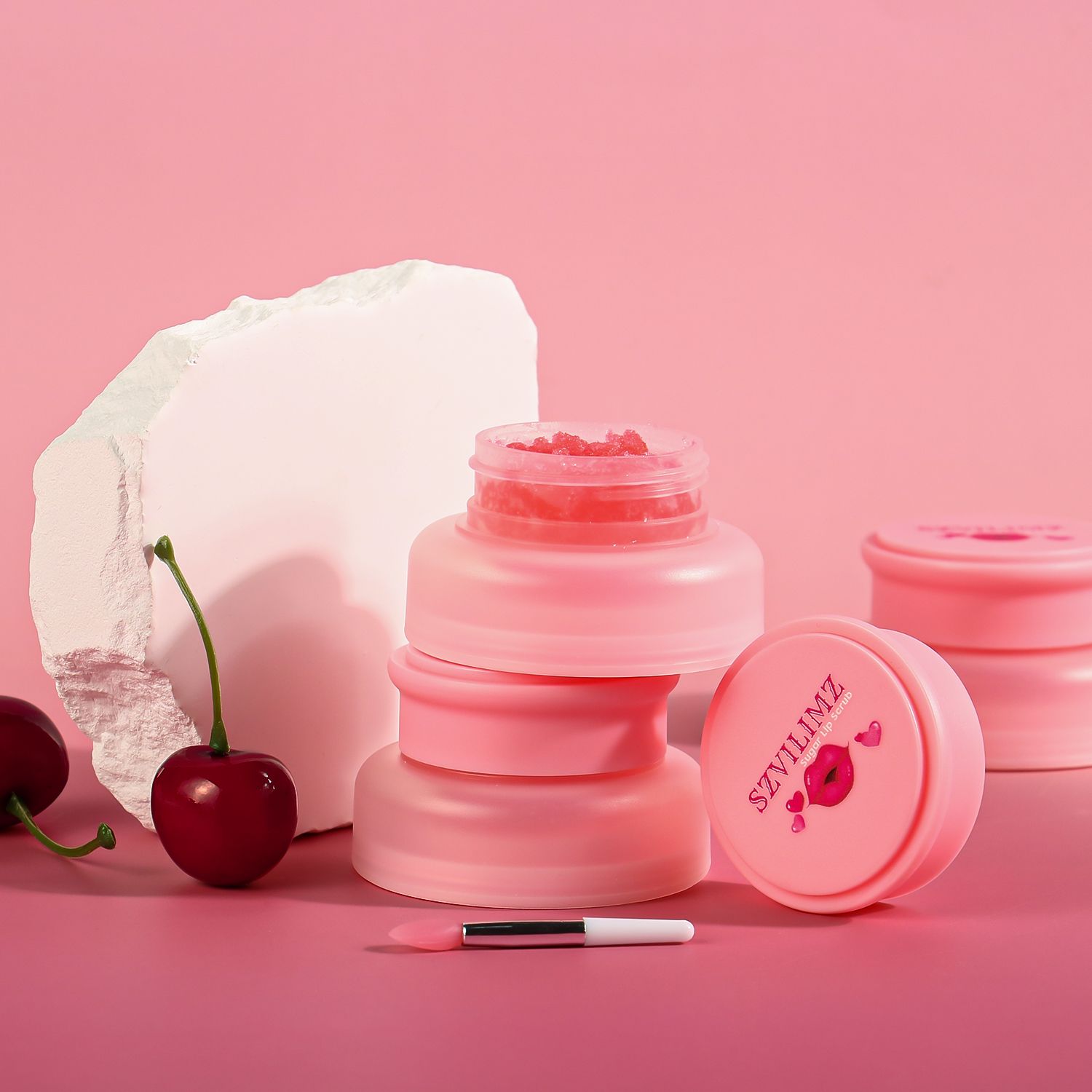 SZVILIMZ Lip Scrub Moisturizing Long-lasting moisturizing Fruity scent Diminish lip lines Remove lip dead skin Gentle and refreshing Non-sticky