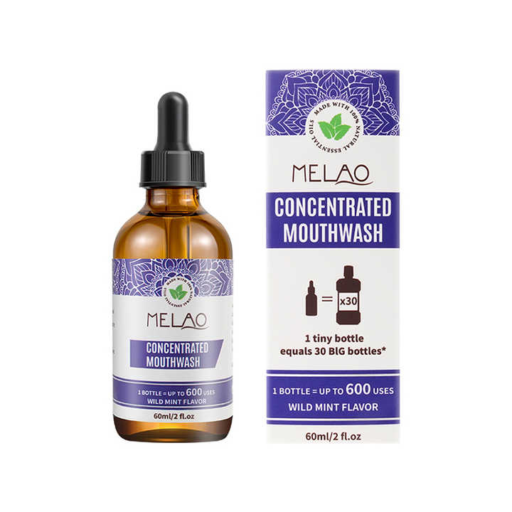 MELAO Concentrated Mouthwash - Wild Mint Flavor, Travel-Friendly, Use Up to 600 Times, Freshen Breath, Protect Oral Care1 bottle 60ml
