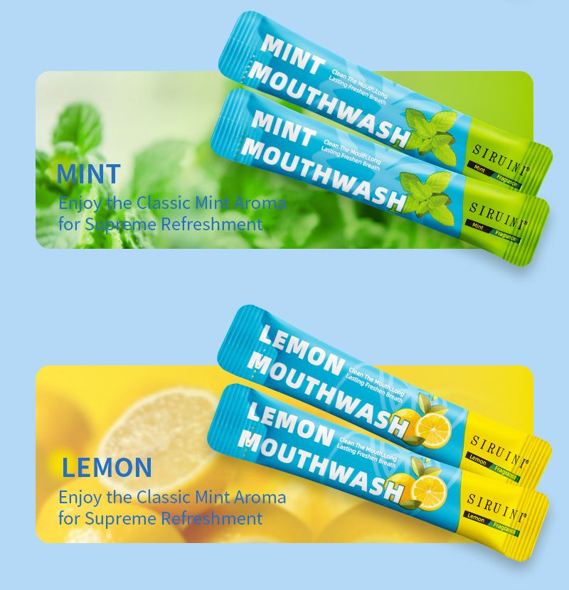Portable travel mouthwash wholesale - lemon, peach and mint flavors, convenient for maintaining oral hygiene and protecting gums anytime, anywhere Bulk wholesale, total 66 pieces, 10ml each