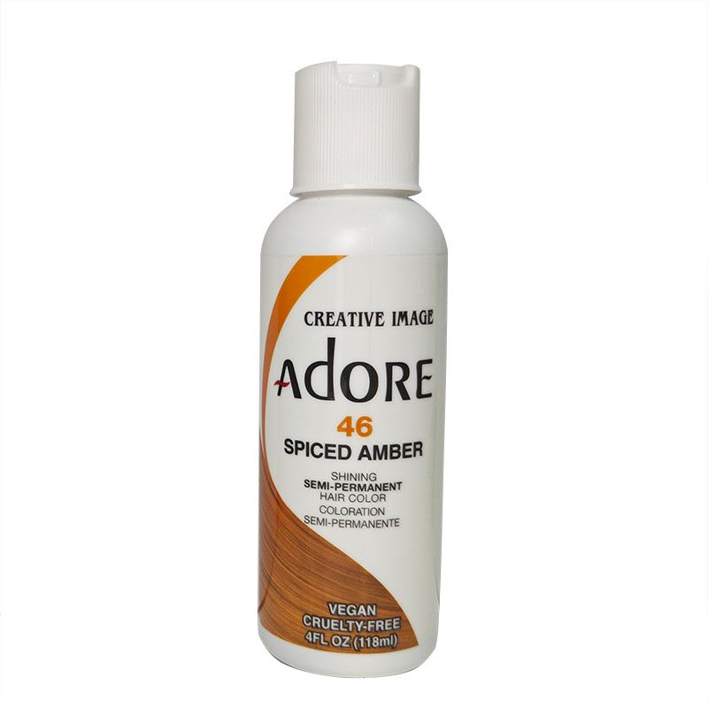 Adore Semi Permanent Hair Color - Vegan andCruelty-Free Brown Hair Dye - 046 Spiced Amber 1 bottle 118ml