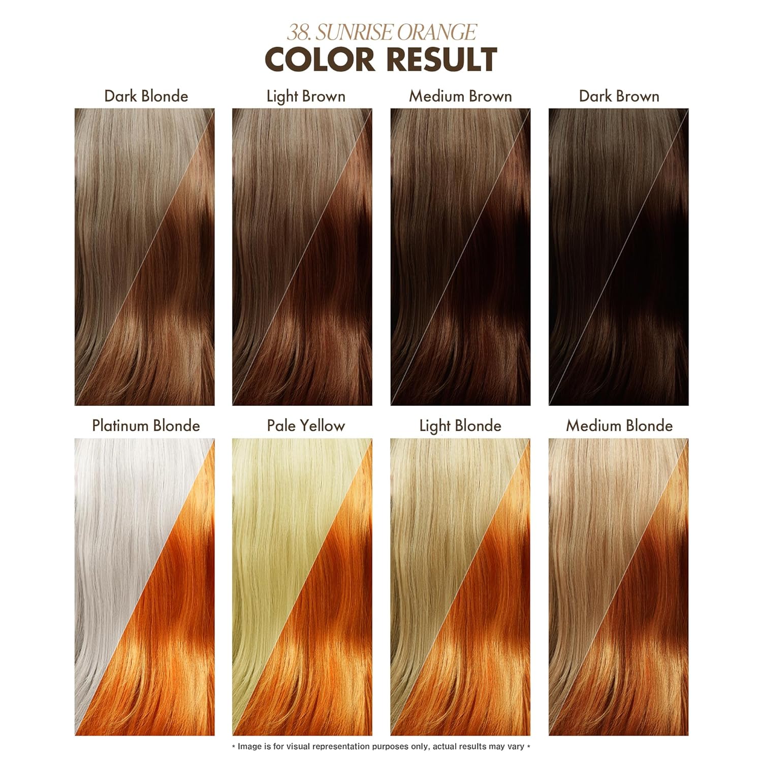 Adore Semi Permanent Hair Color - Vegan and Cruelty-Free Orange Hair Dye - 038 Sunrise Orange1 bottle 118ml