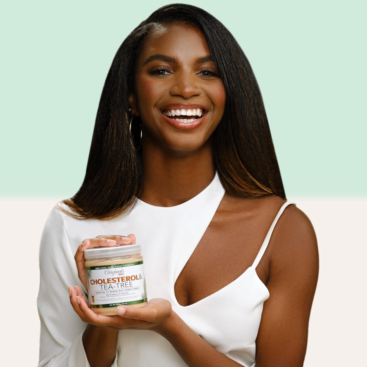 Africa's Best Originals Cholesterol & Tea - Tree Leave - in/Rinse - out Conditioner, 1 bottle426g- Moisturize & Soften Natural or Chemically Processed Hair