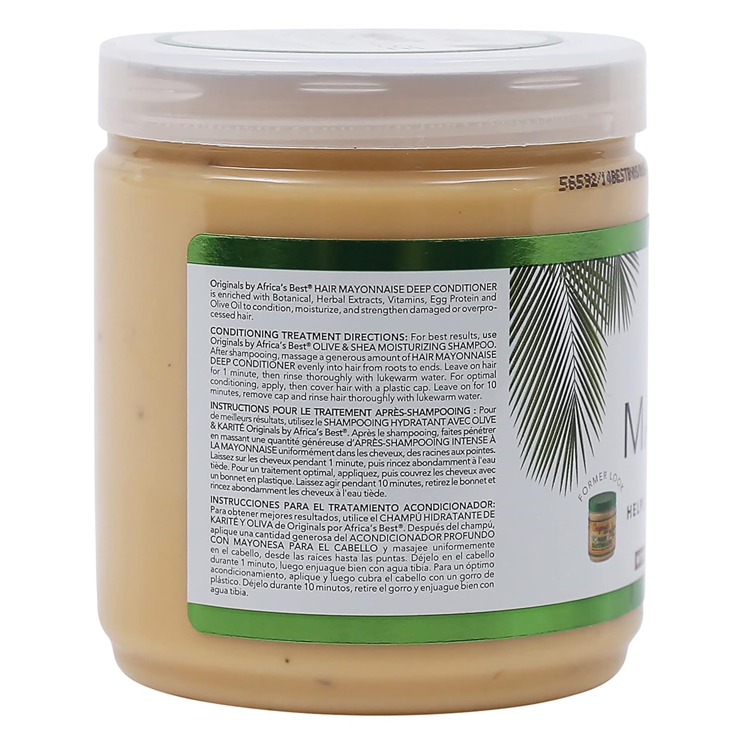 Africa's Best Originals Hair Mayonnaise Deep Conditioner, 426g Each - Treat & Repair Dry, Damaged Hair with Olive Oil, Herbs & Egg Protein