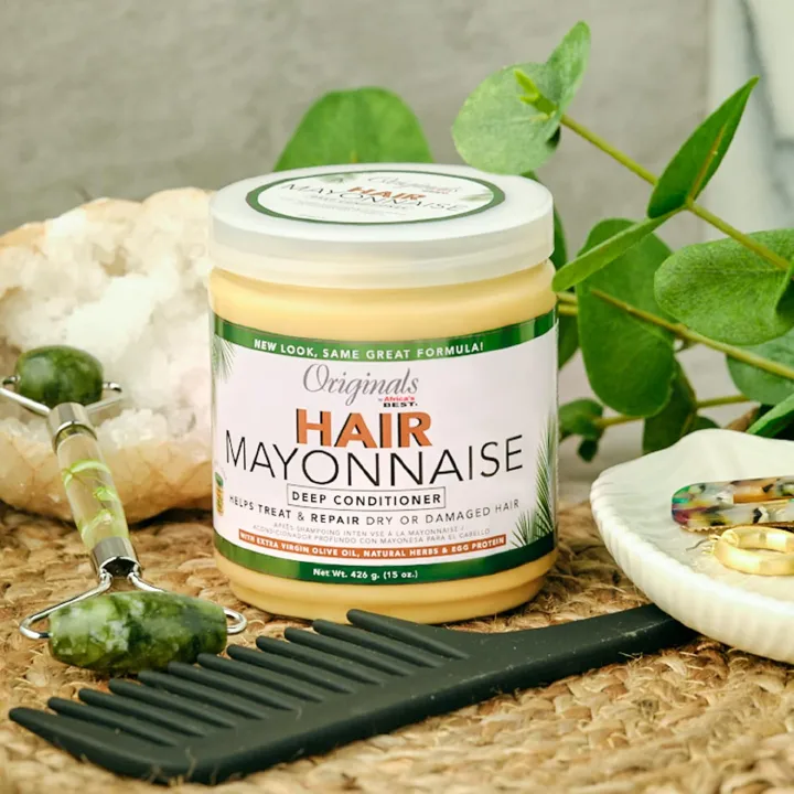 Africa's Best Originals Hair Mayonnaise Deep Conditioner, 426g Each - Treat & Repair Dry, Damaged Hair with Olive Oil, Herbs & Egg Protein