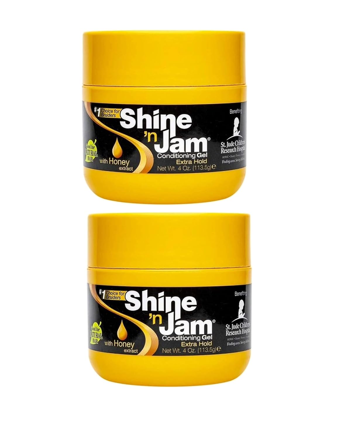 Shine 'n Jam Hair wax，Braid hair wax，edge control ，no white flaking ，Suitable for braided curly hair1 bottle 113g