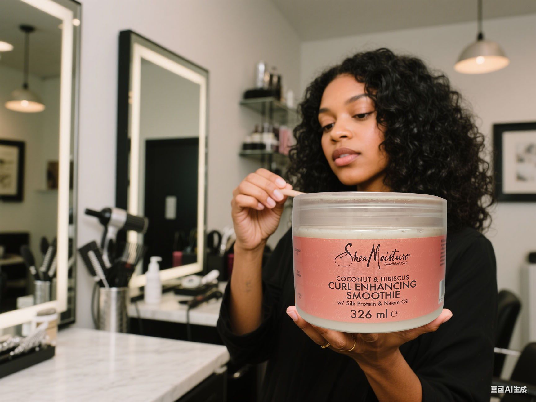 SheaMoisture Natural Coconut Hibiscus Cream is specially formulated for curly hair and is suitable for thick and curly hair. It nourishes the hair and promotes hair growth.1bottl