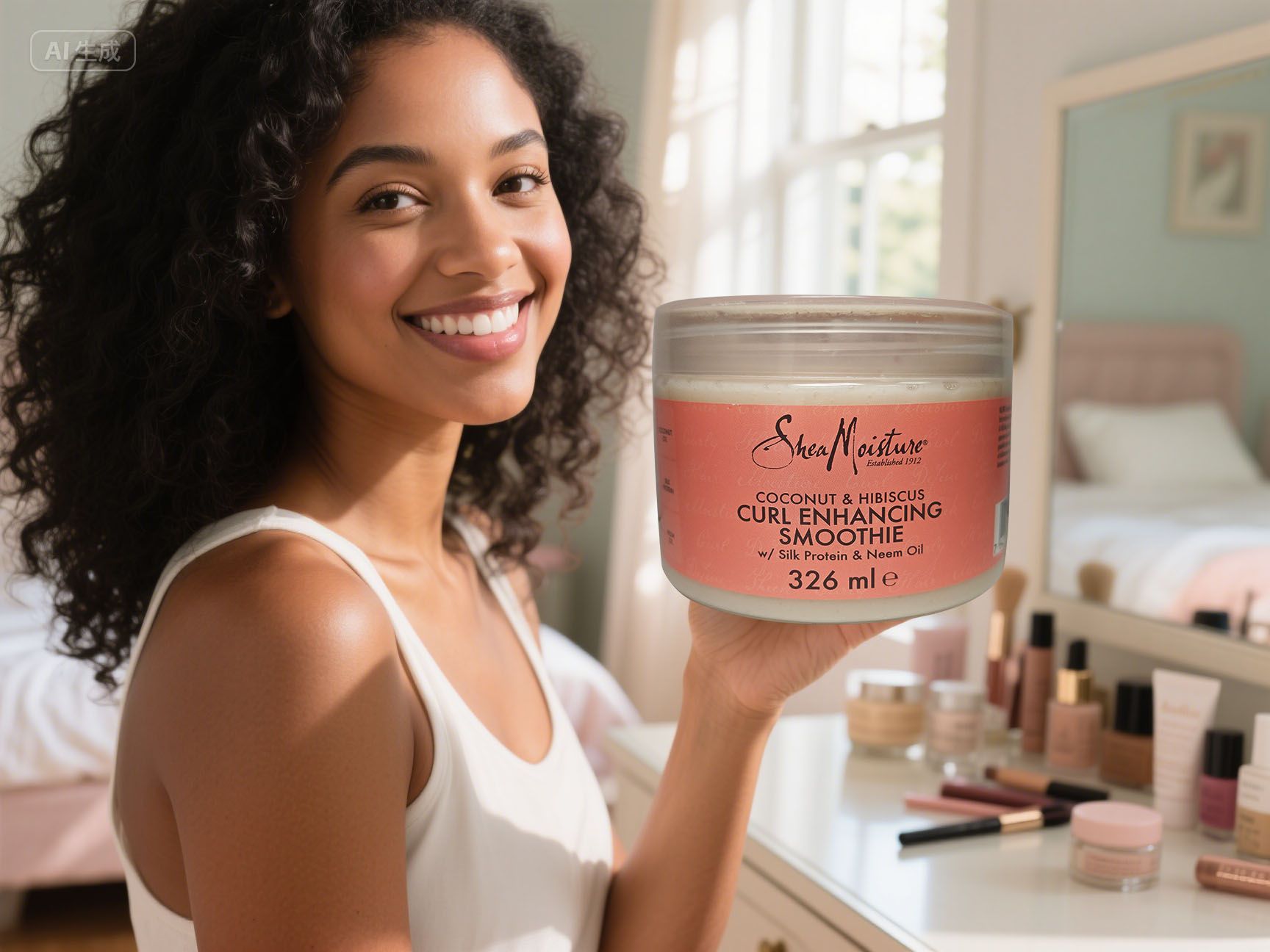 SheaMoisture Natural Coconut Hibiscus Cream is specially formulated for curly hair and is suitable for thick and curly hair. It nourishes the hair and promotes hair growth.1bottl