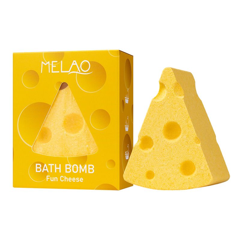 Fun Cheese Bath Bombs, - Lush Bubbles, Aloe - Like Nourishing Feel Cheese - Form Bath Fizzies, Explosive Bubbles, Delightful Bathtime, Moisturizing & Refreshing 80g per piece