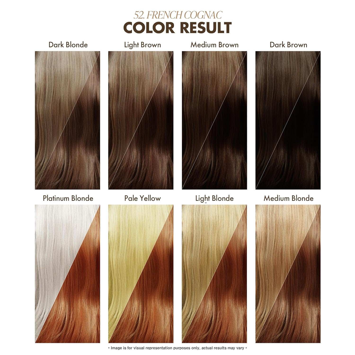 Adore Semi - Permanent Hair Color #52 French Cognac, Vegan Shining Hair Dye, 1 bottle 118ml