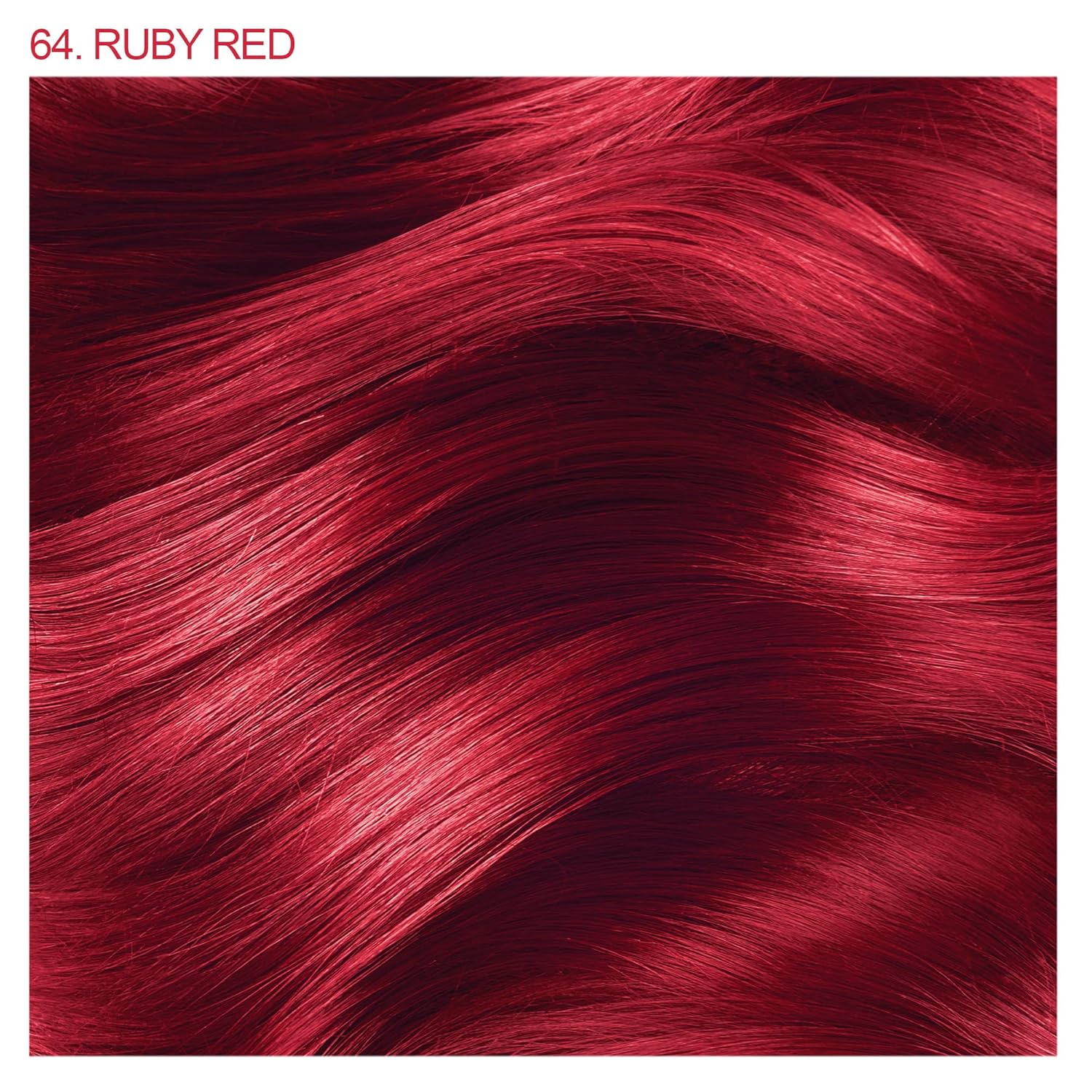 Adore Semi - Permanent Hair Color #64 Ruby Red, Vegan Shining Hair Dye, 1 bottle 118ml