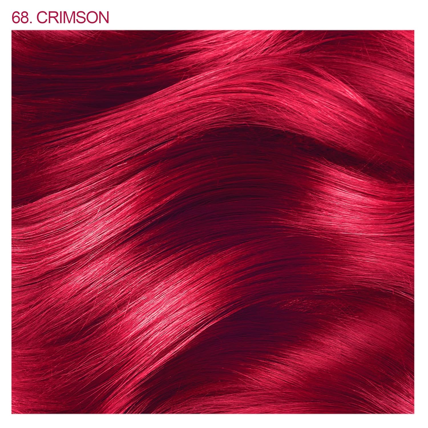 Adore Semi - Permanent Hair Color #68 Crimson, Vegan Shining Hair Dye, 1 bottle 118ml