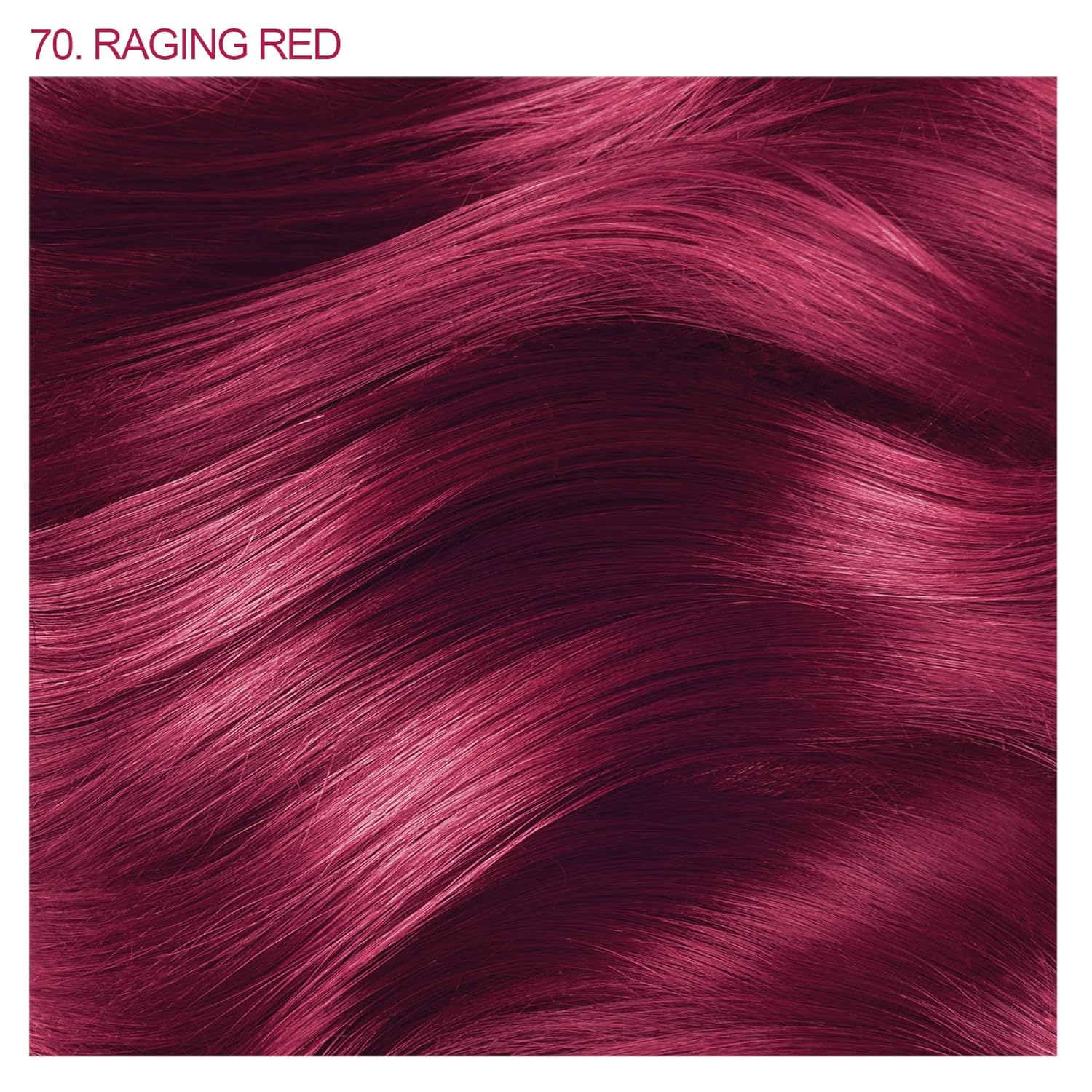 Adore Semi - Permanent Hair Color #70 Raging Red, Vegan Shining Hair Dye, 1 bottle 118ml