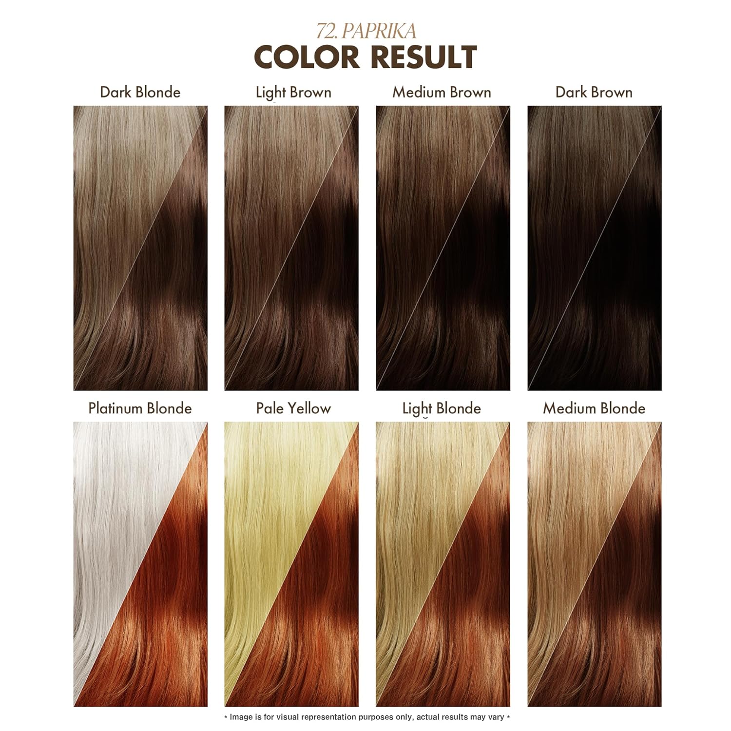 Adore Semi - Permanent Hair Color #72 Paprika, Vegan Shining Hair Dye, 1 bottle 118ml