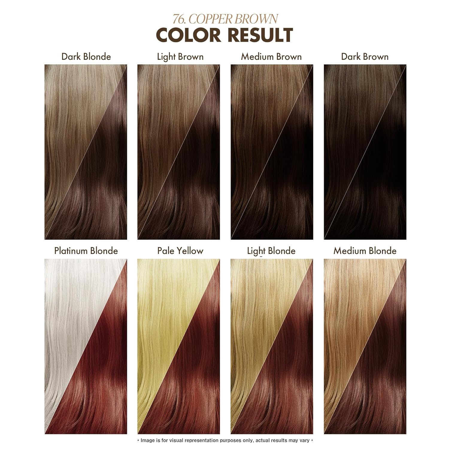Adore Semi - Permanent Hair Color #76 Copper Brown, Vegan Shining Hair Dye, 1 bottle 118ml