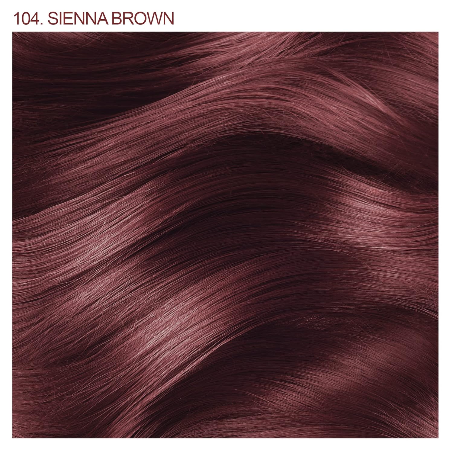 Adore 104 Sienna Brown Semi - Permanent Hair Color, Vegan, Shining Dye for Vibrant Hair1 bottle 118ml