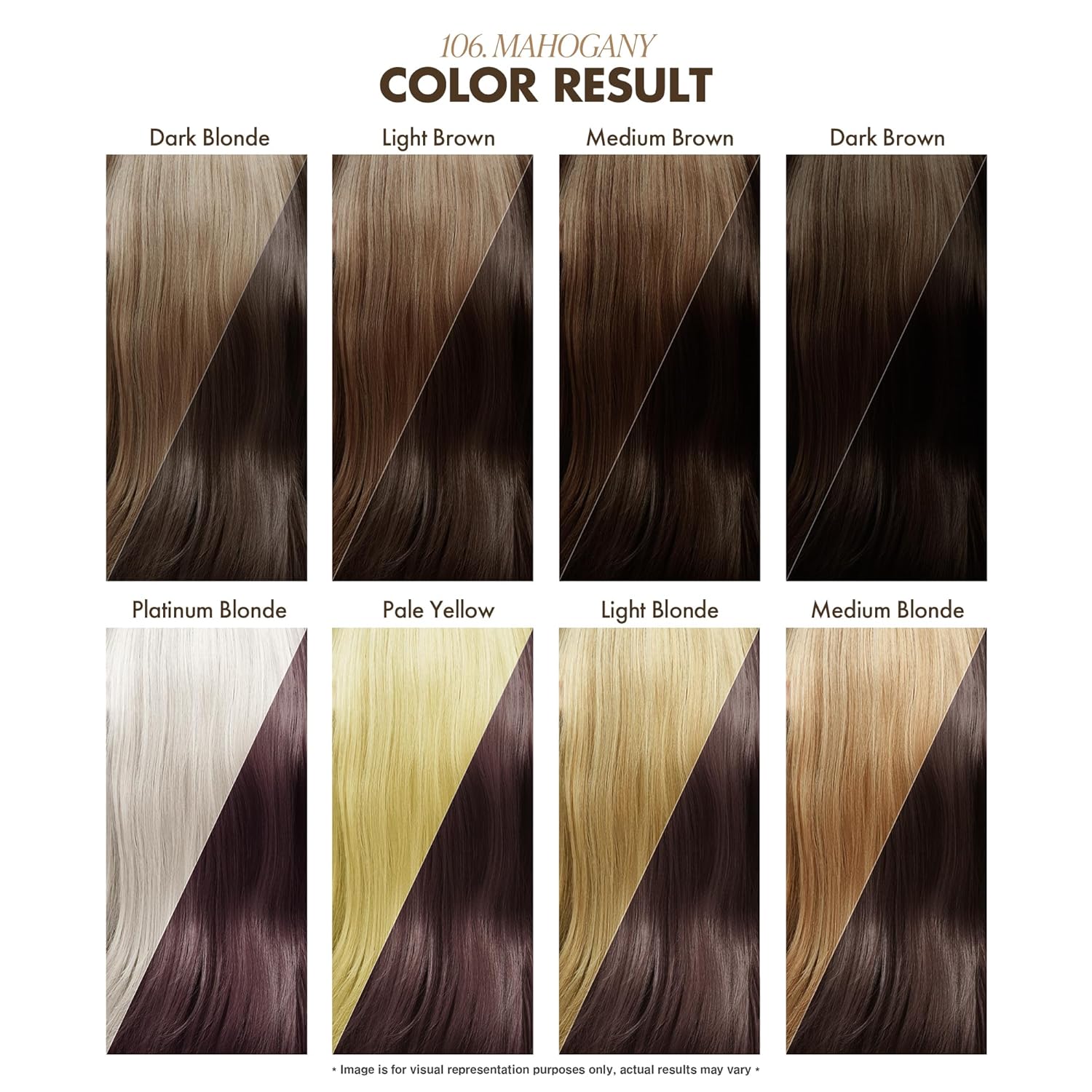 Adore 106 Mahogany Semi - Permanent Hair Color,  Vegan, Shining Dye for Rich Tones1 bottle 118ml