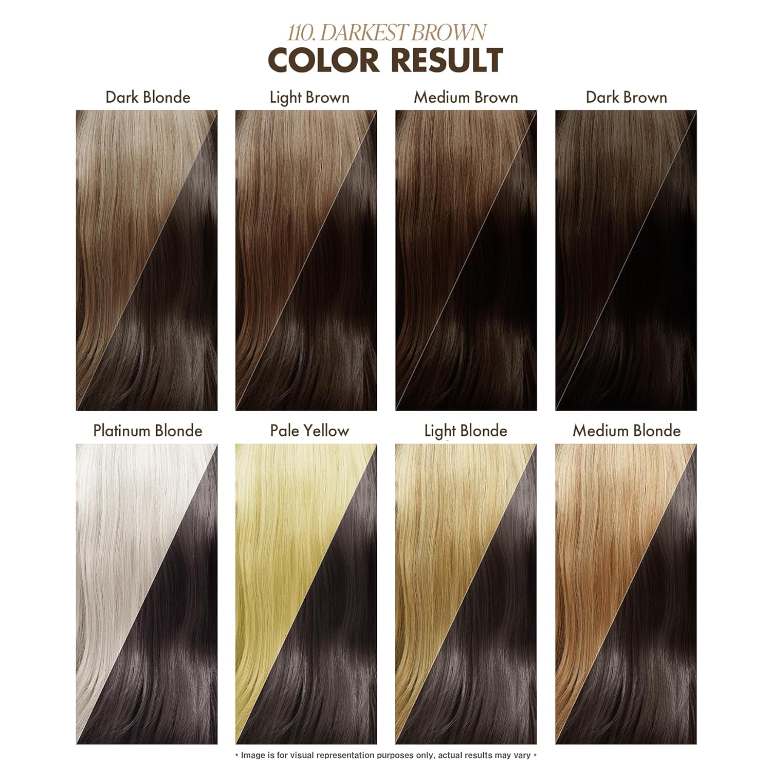 Adore 110 Darkest Brown Semi - Permanent Hair Dye, Shining Vegan Formula, 1 bottle 118ml
